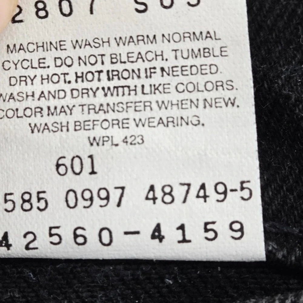 Vintage Levi's 560 Jeans‎ Mens 34x34 Loose Fit Tapered Black USA Orange Tab NWOT